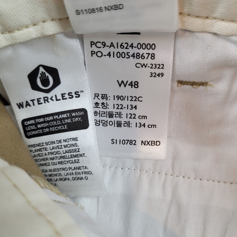 Dockers Perfect Short Mens 48x9 Khaki Big & Tall Security Pocket Cotton Chino - Picture 5 of 8